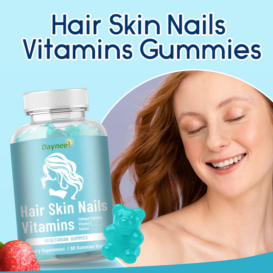 Daynee Hair Skin Nails Vitamins Gummies | Dietary Supplement for Collagen Replenishment and Hair/Nails/Skin Improvement