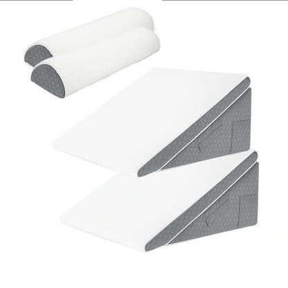Orthopedic Memory Foam 3-Piece Bed Wedge Pillow Set for Sleeping & Recovery