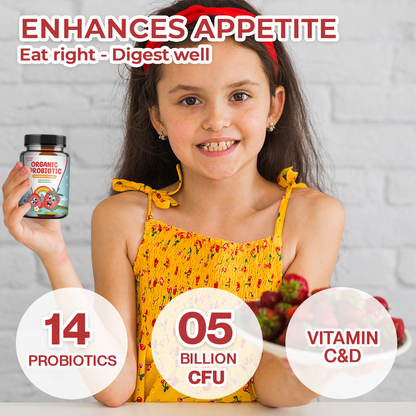 Organic KidCare Probiotics - Boosts Immunity, Balances Digestion, Protects Gut Health