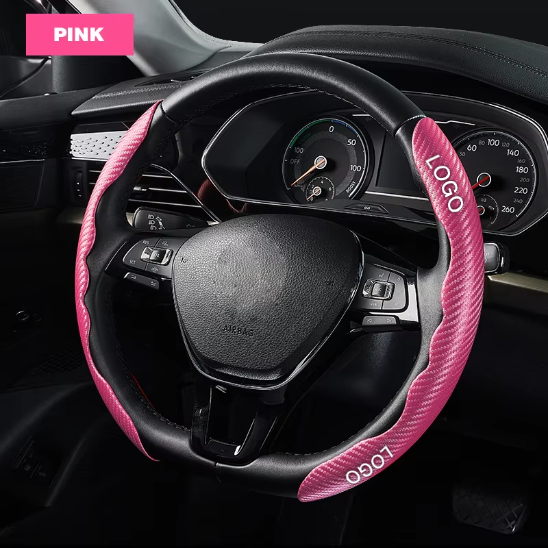 Morgan Carbon Fiber Anti-Slip Car Steering Wheel Cover Universal Fit | Logo Customizable