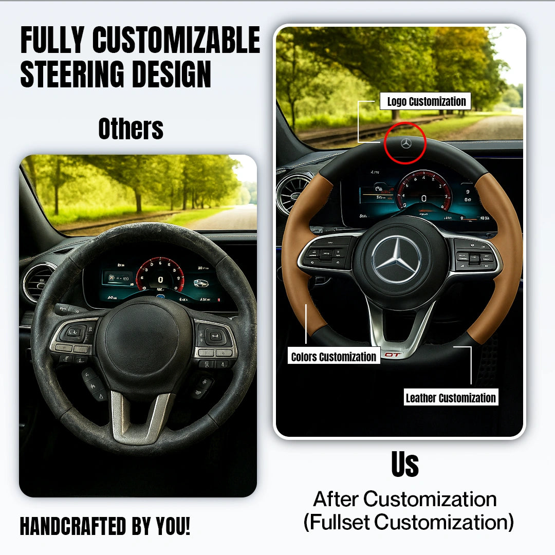 Premium Customization Steering Wheel Cover – DIY Sew Edition