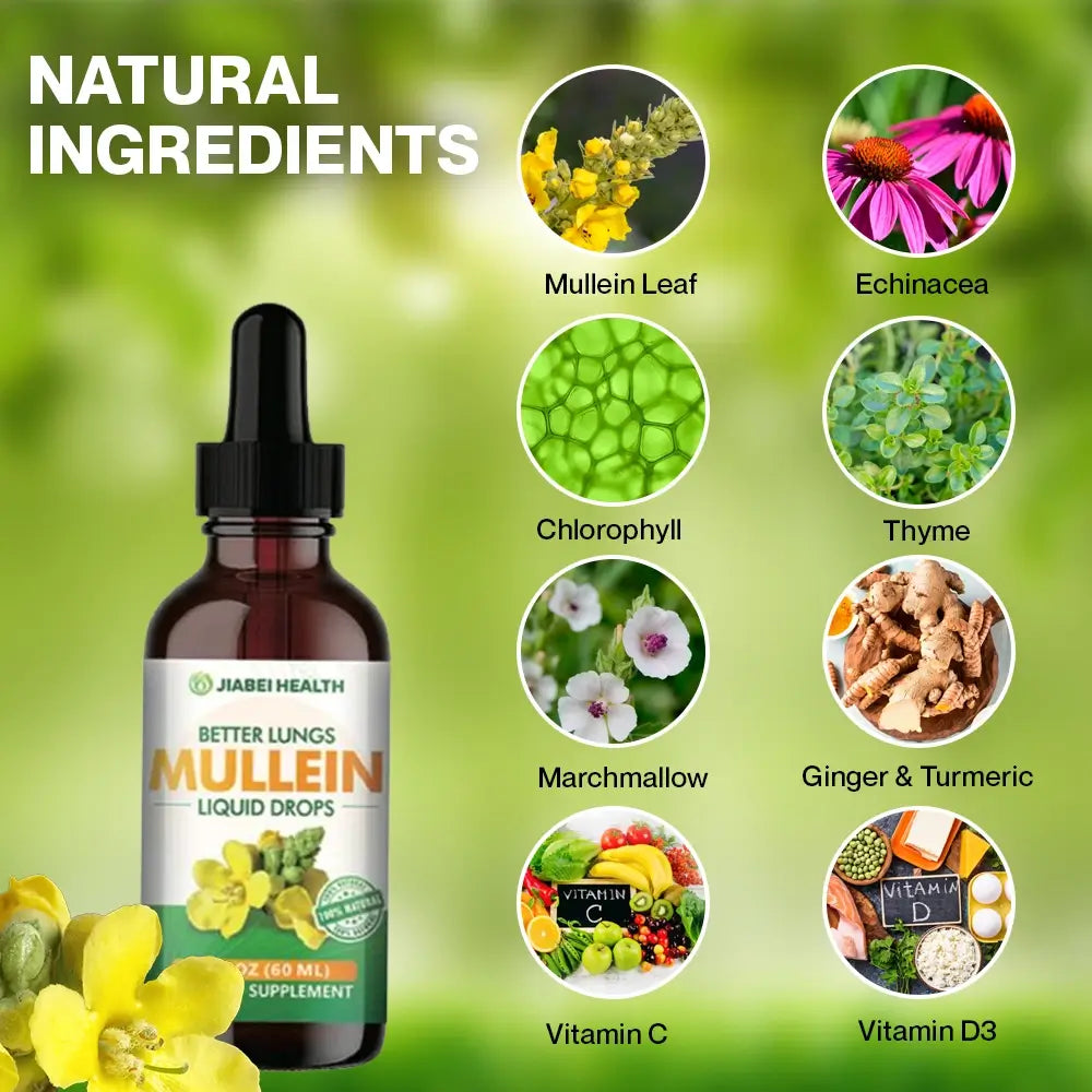 RespiraNatural Mullein - Premium Mullein Leaf Drops