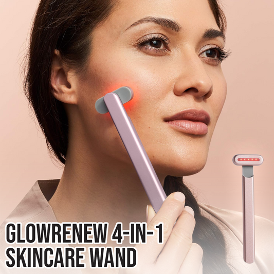 GlowRenew 4-in-1 Skincare Wand – Anti-Aging, Red Light Therapy, Puffiness & Wrinkle Reduction