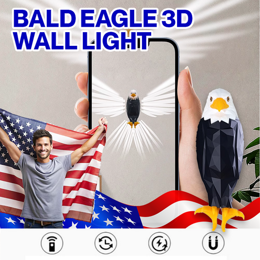 3D Spread Wings Bald Eagle Wall Lights - Artistic Wall Lights for Home Decor