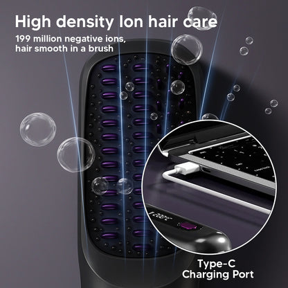 LED Temperature Portable Straightener Brush