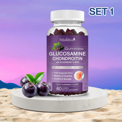 Glucosamine Chondroitin Gummies - Extra Strength Joint Support Supplement for Natural Joint, Antioxidant Immune Support