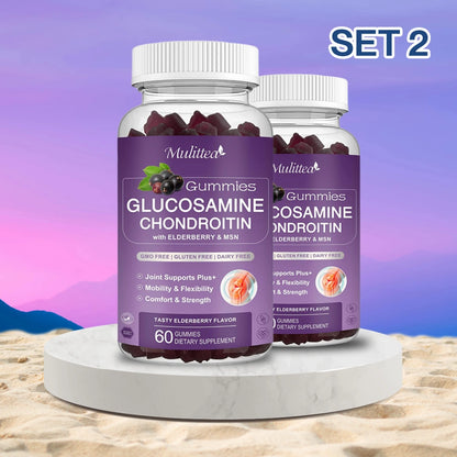 Glucosamine Chondroitin Gummies - Extra Strength Joint Support Supplement for Natural Joint, Antioxidant Immune Support