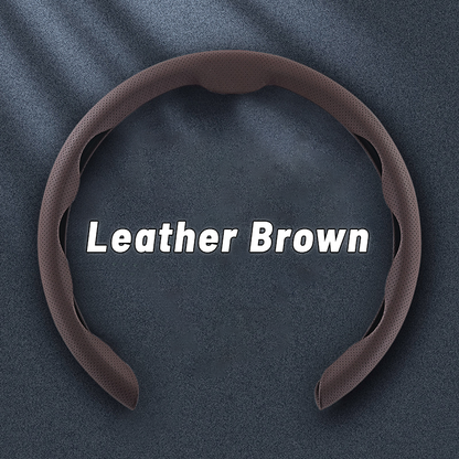 Breathable Ultra-thin 5D Leather & Carbon Car Steering Wheel Cover Universal Fit