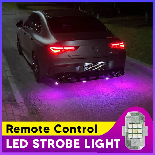 Waterproof Anti-collision 7 Colors Rechargeable Car LED Strobe Light with Wireless Remote Control