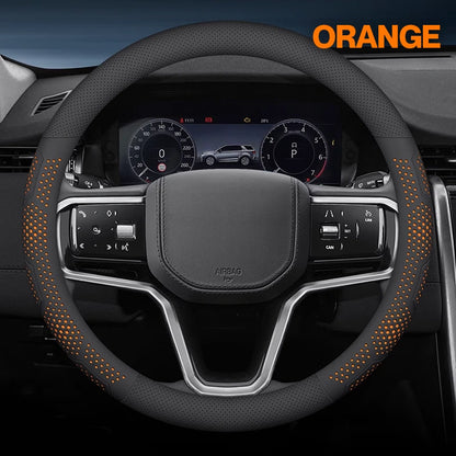 2025 UltraGrip Breathable Leather Steering Wheel Cover | Anti-Slip, Universal Fit