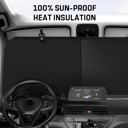 Retractable & Foldable Universal Fit Car Windshield Sun Shade