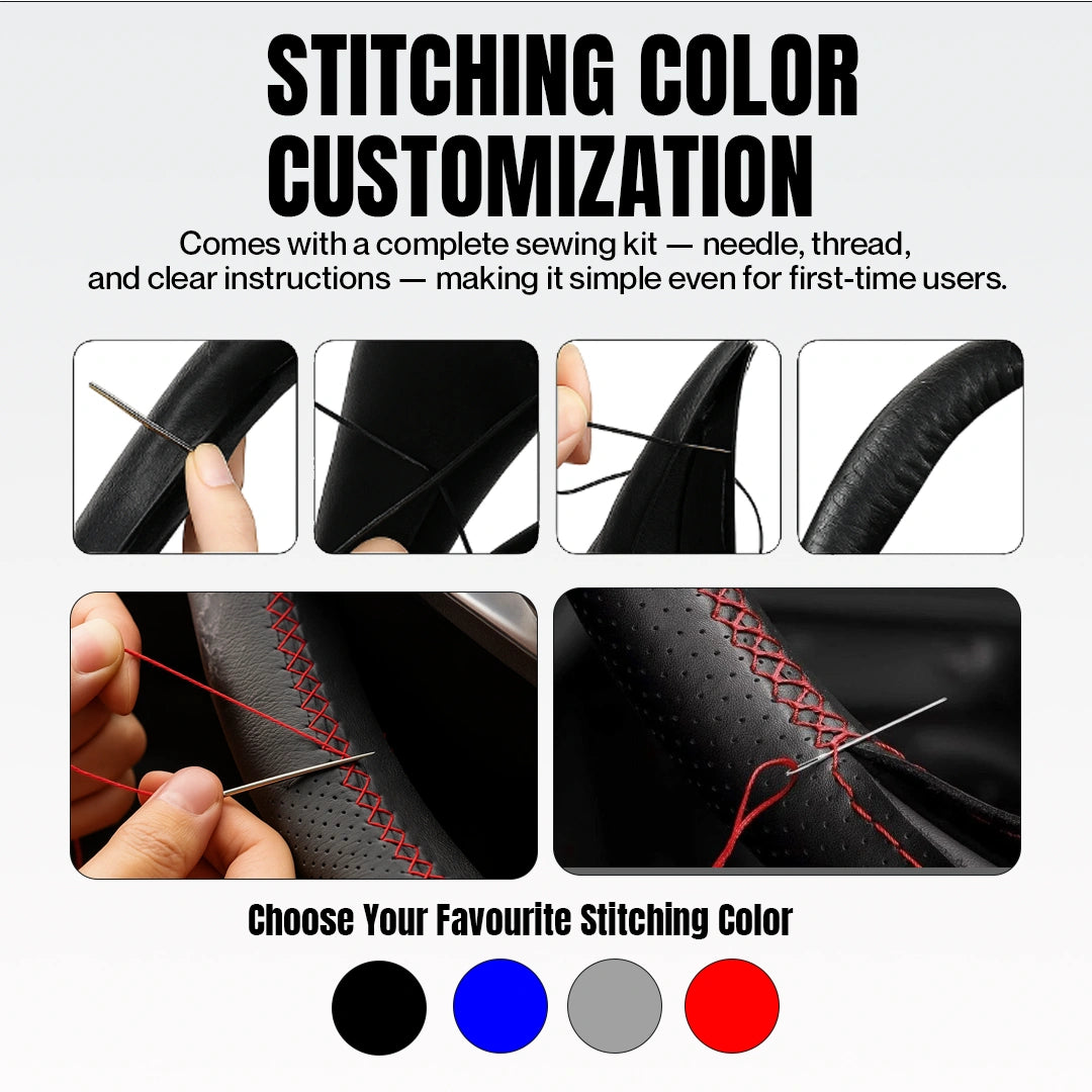 Premium Customization Steering Wheel Cover – DIY Sew Edition