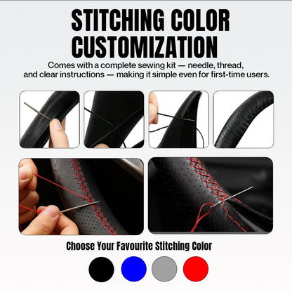 Premium Customization Steering Wheel Cover – DIY Sew Edition