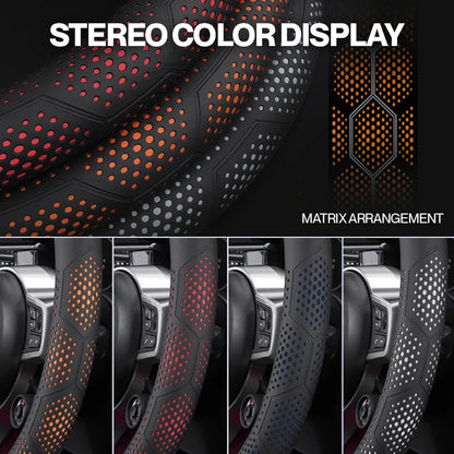 2025 UltraGrip Breathable Leather Steering Wheel Cover | Anti-Slip, Universal Fit