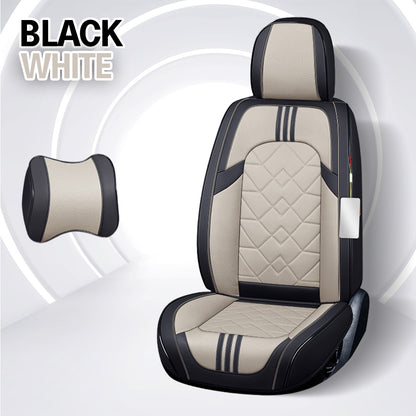 Hollan Car Seat Covers Full Set, Universal Breathable Waterproof Vehicle Leather Cover for Cars, SUV