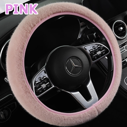 Premium Pure Wool Anti-Slip Car Steering Wheel Cover Universal Fit