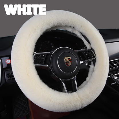 Premium Pure Wool Anti-Slip Car Steering Wheel Cover Universal Fit