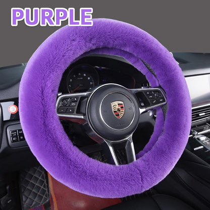 Premium Pure Wool Anti-Slip Car Steering Wheel Cover Universal Fit