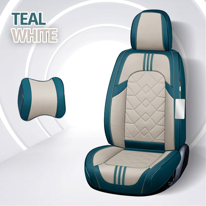 Hollan Car Seat Covers Full Set, Universal Breathable Waterproof Vehicle Leather Cover for Cars, SUV