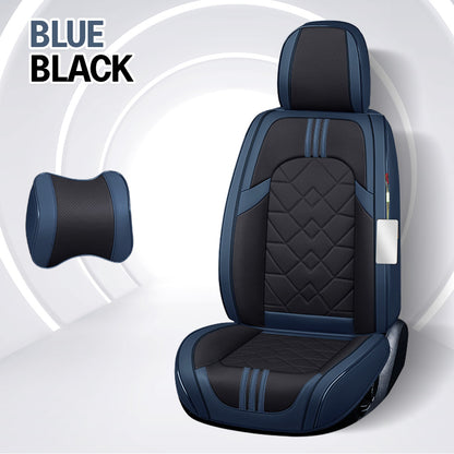 Hollan Car Seat Covers Full Set, Universal Breathable Waterproof Vehicle Leather Cover for Cars, SUV