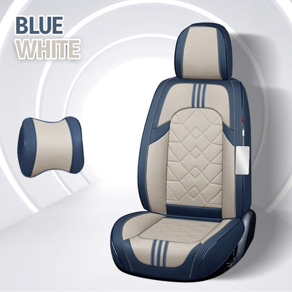 Hollan Car Seat Covers Full Set, Universal Breathable Waterproof Vehicle Leather Cover for Cars, SUV