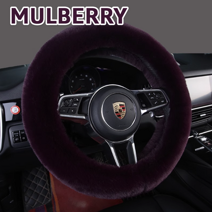 Premium Pure Wool Anti-Slip Car Steering Wheel Cover Universal Fit