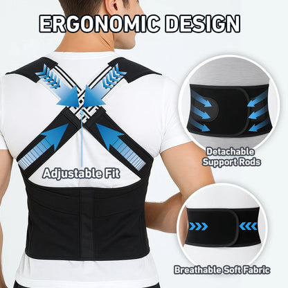 Premium Adjustable Cross Design Backpain Relief Posture Corrector Brace