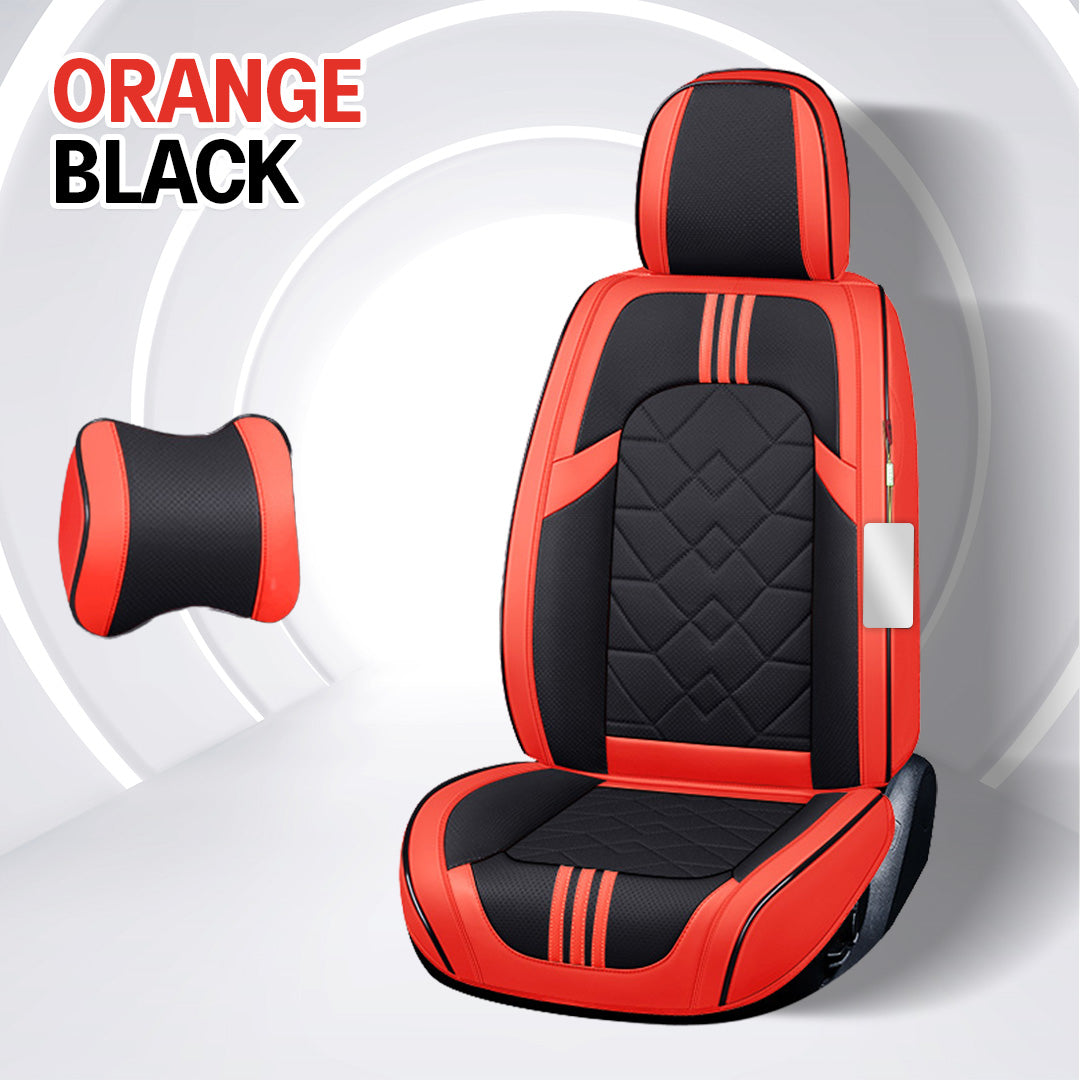 Hollan Car Seat Covers Full Set, Universal Breathable Waterproof Vehicle Leather Cover for Cars, SUV