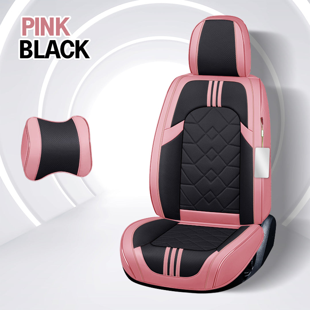 Hollan Car Seat Covers Full Set, Universal Breathable Waterproof Vehicle Leather Cover for Cars, SUV