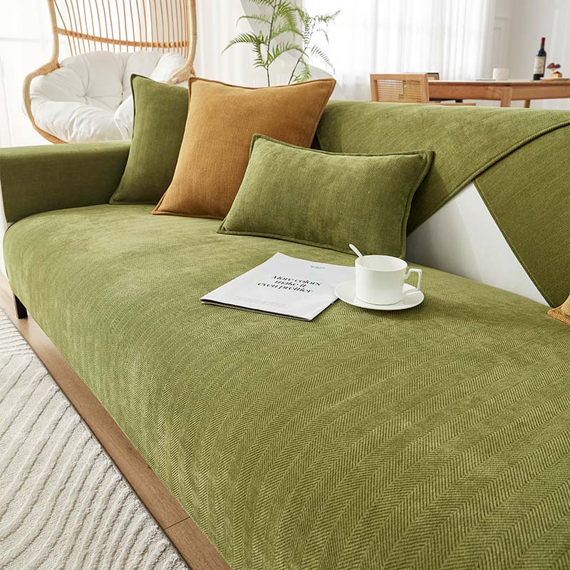 High Quality Non-Slip Anti-Scratch Chenille Fabric Furniture Protector Sofa Cover