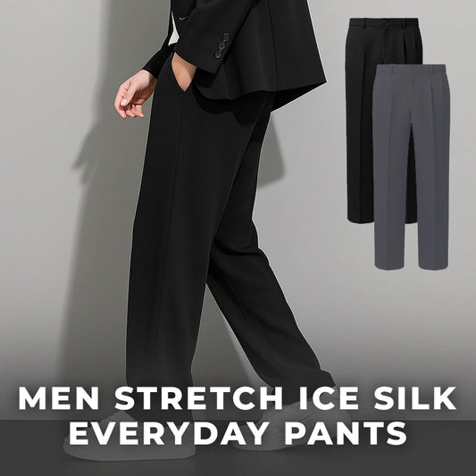 CoolForm Men's Ice Silk Pants – Slim Fit, Super Stretch, Everyday Comfort