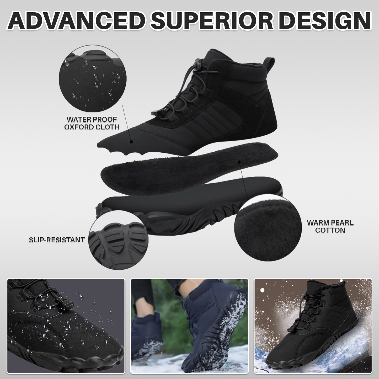 FrostFit | Winter Warm, Water-Resistant Orthopedic Shoes for Men & Women