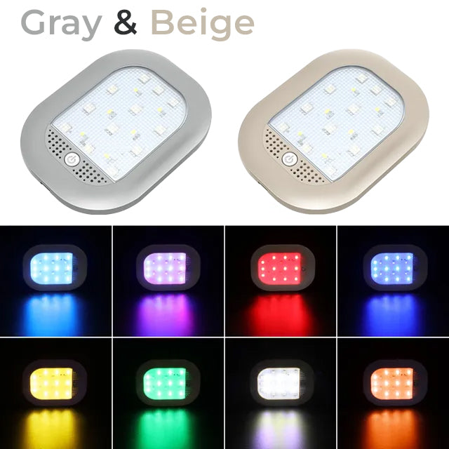 8-Color Magnetic USB Charging LED Car Interior Night Light