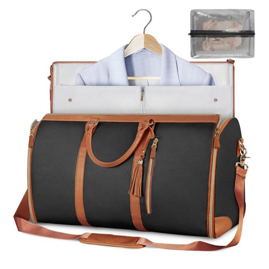 Women Water-proof Large PU Leather Garment Duffle Bags for Travel