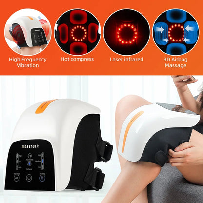 Wireless Airbag Pressure Joint Massager Heating Physiotherapy for Knee, Elbow, Shoulder Pain Relief