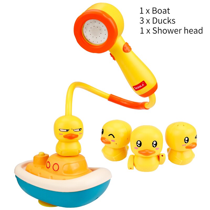 Electric Duck Water Pump Spray Baby Shower Head Faucet Bathroom Children Gift