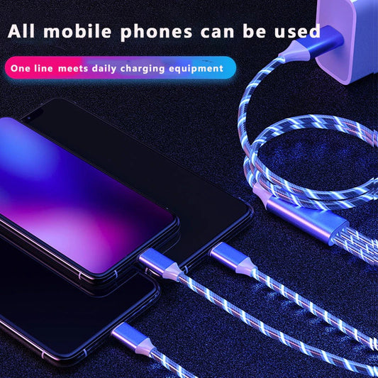 Glowires™ Glowing LED 3-in-1 Fast Charging Cable